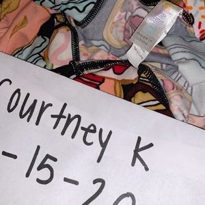 Tc LuLaRoe birthday leggings. Number 4. Doughnuts.